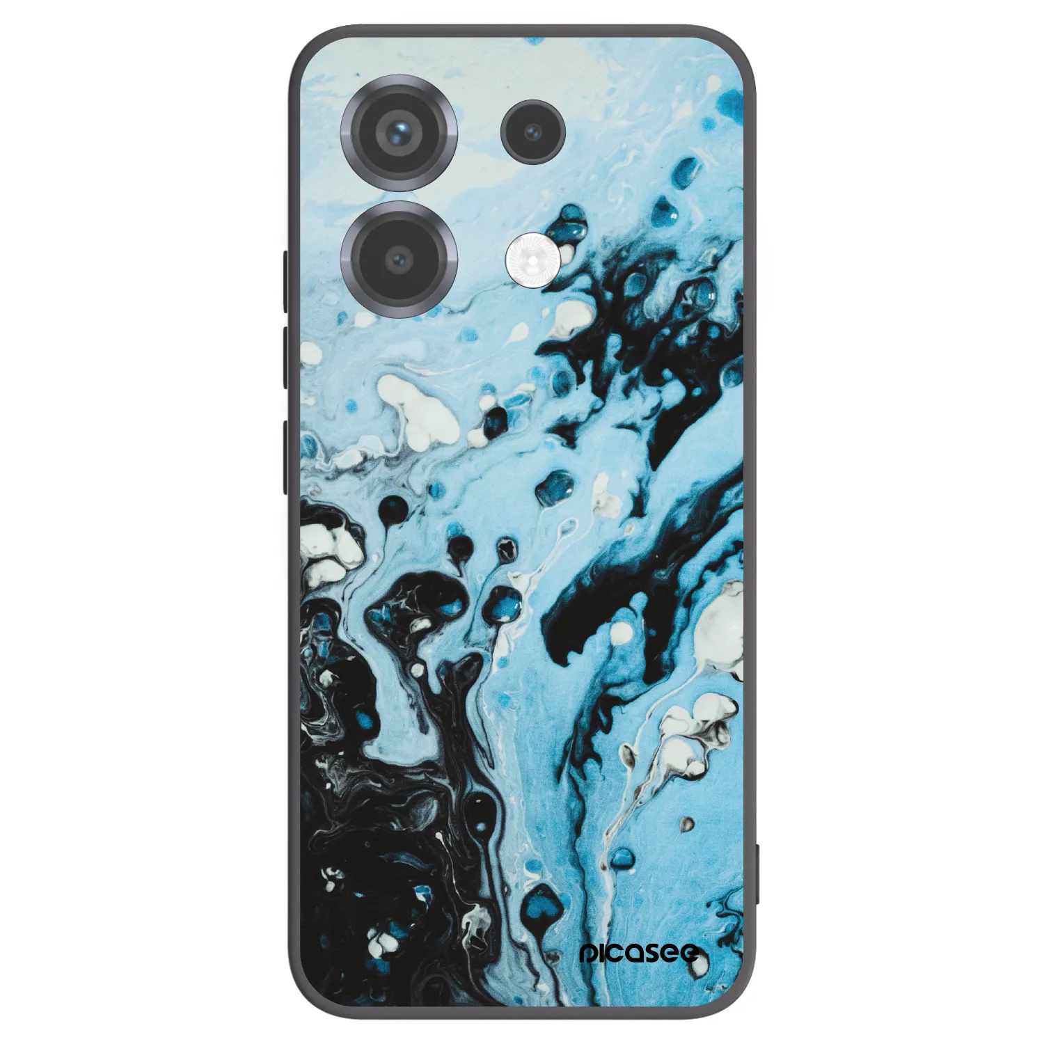Picasee crna silikonska maskica za Xiaomi Poco X6 - Organic blue