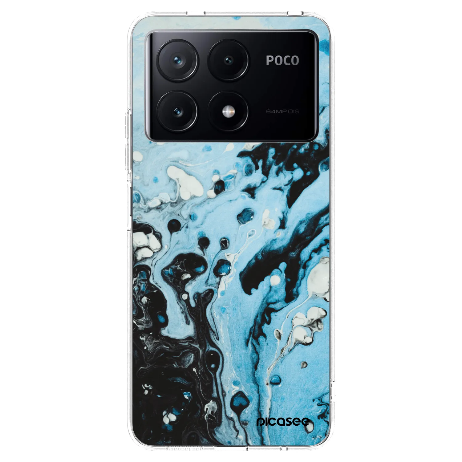 Picasee silikonska prozirna maskica za Xiaomi Poco X6 Pro - Organic blue