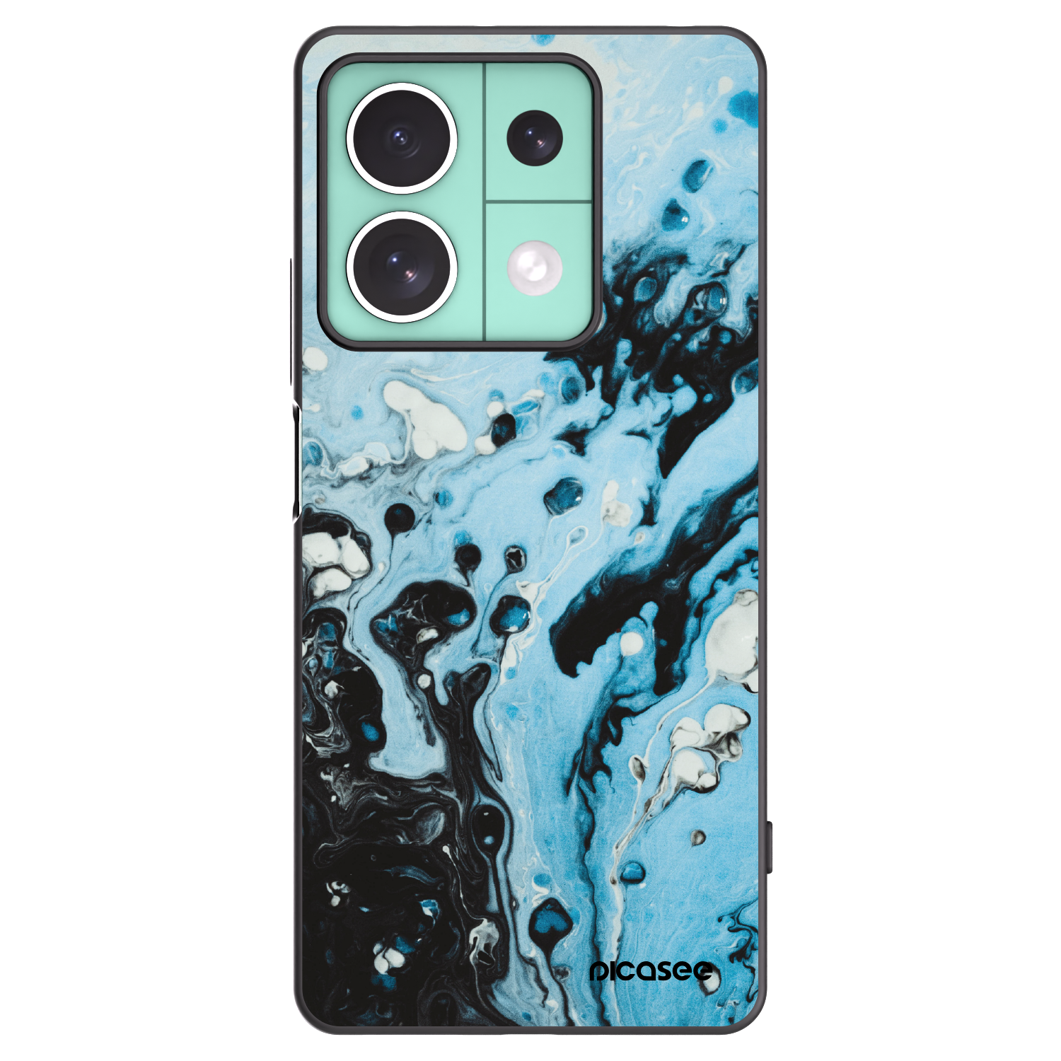 Picasee crna silikonska maskica za Xiaomi Redmi Note 13 5G - Organic blue