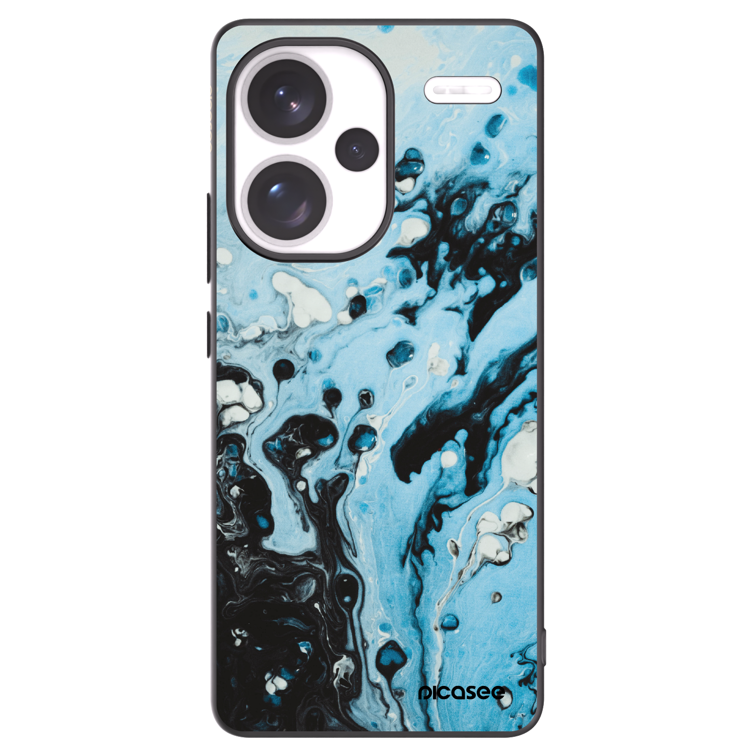 Picasee crna silikonska maskica za Xiaomi Redmi Note 13 Pro+ 5G - Organic blue