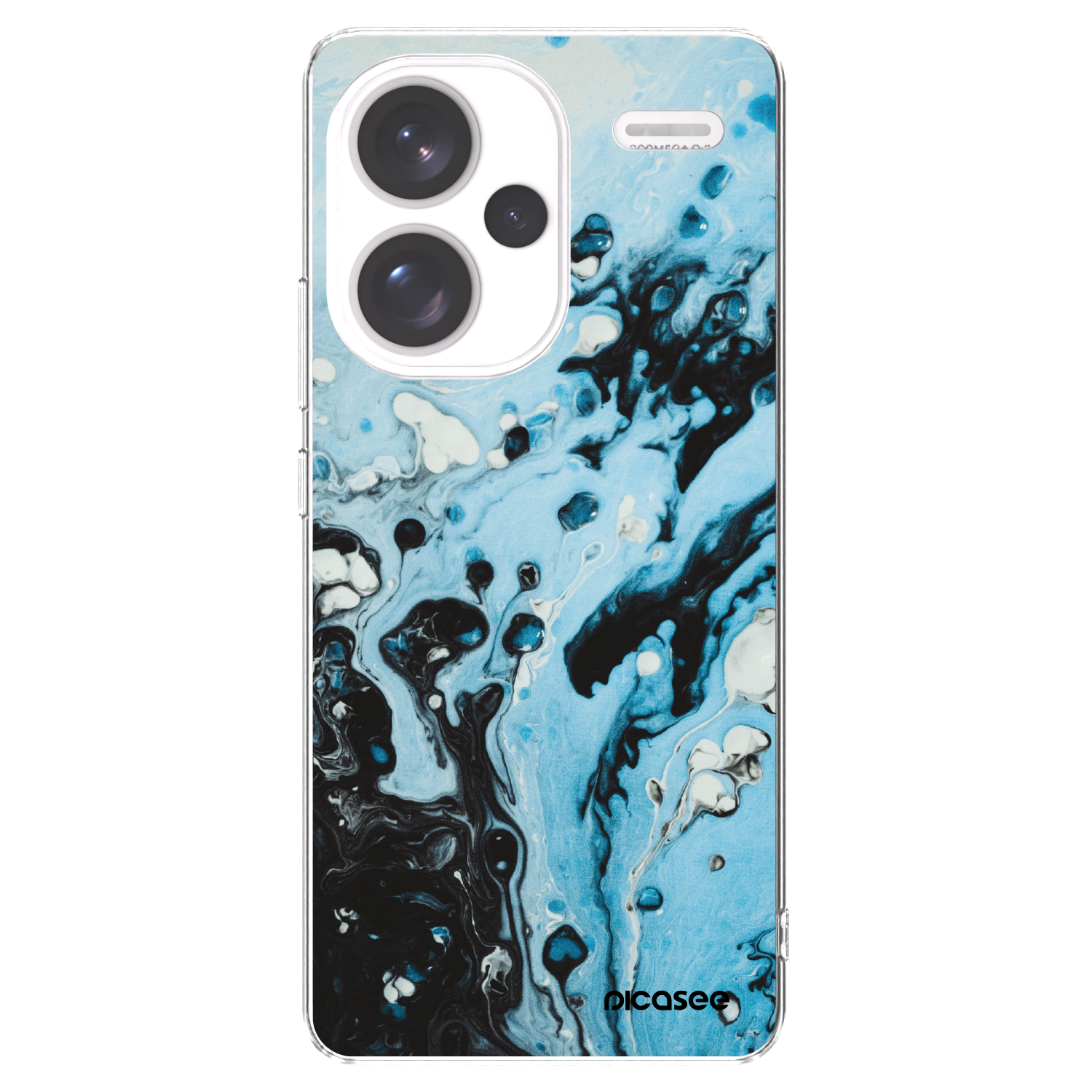 Picasee silikonska prozirna maskica za Xiaomi Redmi Note 13 Pro+ 5G - Organic blue