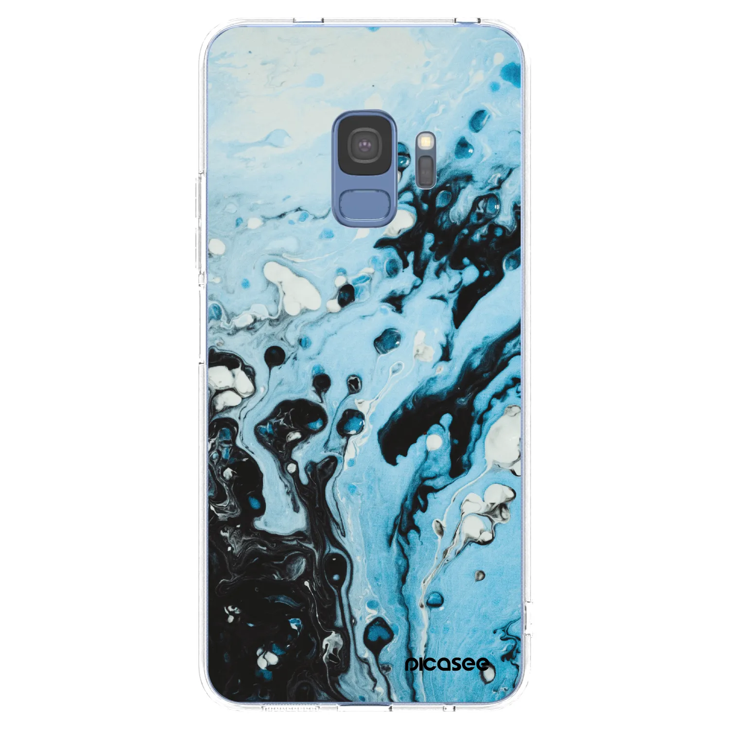 Picasee silikonska prozirna maskica za Samsung Galaxy S9 G960F - Organic blue