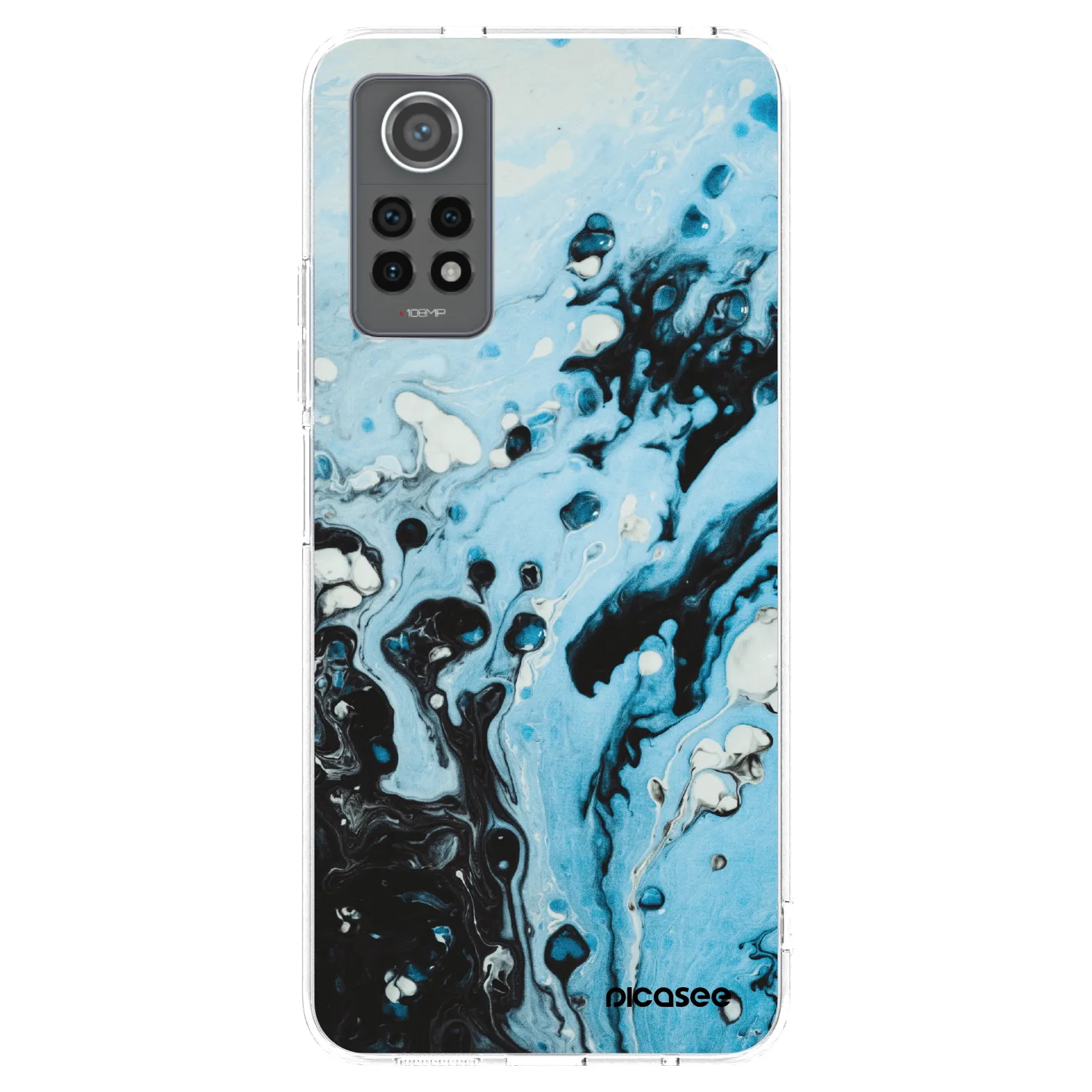 Picasee silikonska prozirna maskica za Xiaomi Redmi Note 12 Pro 4G - Organic blue