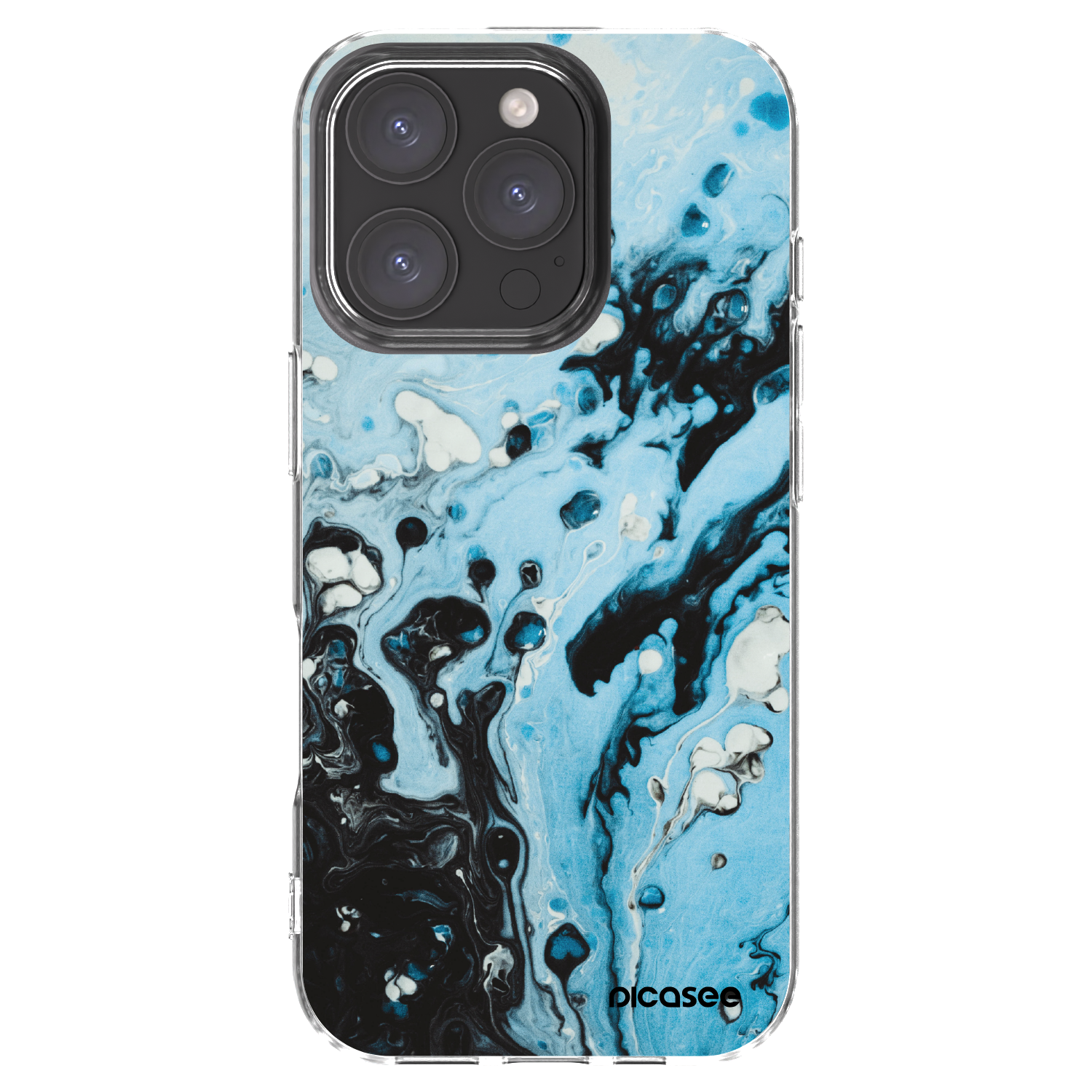 Picasee silikonska prozirna maskica za Apple iPhone 16 Pro - Organic blue