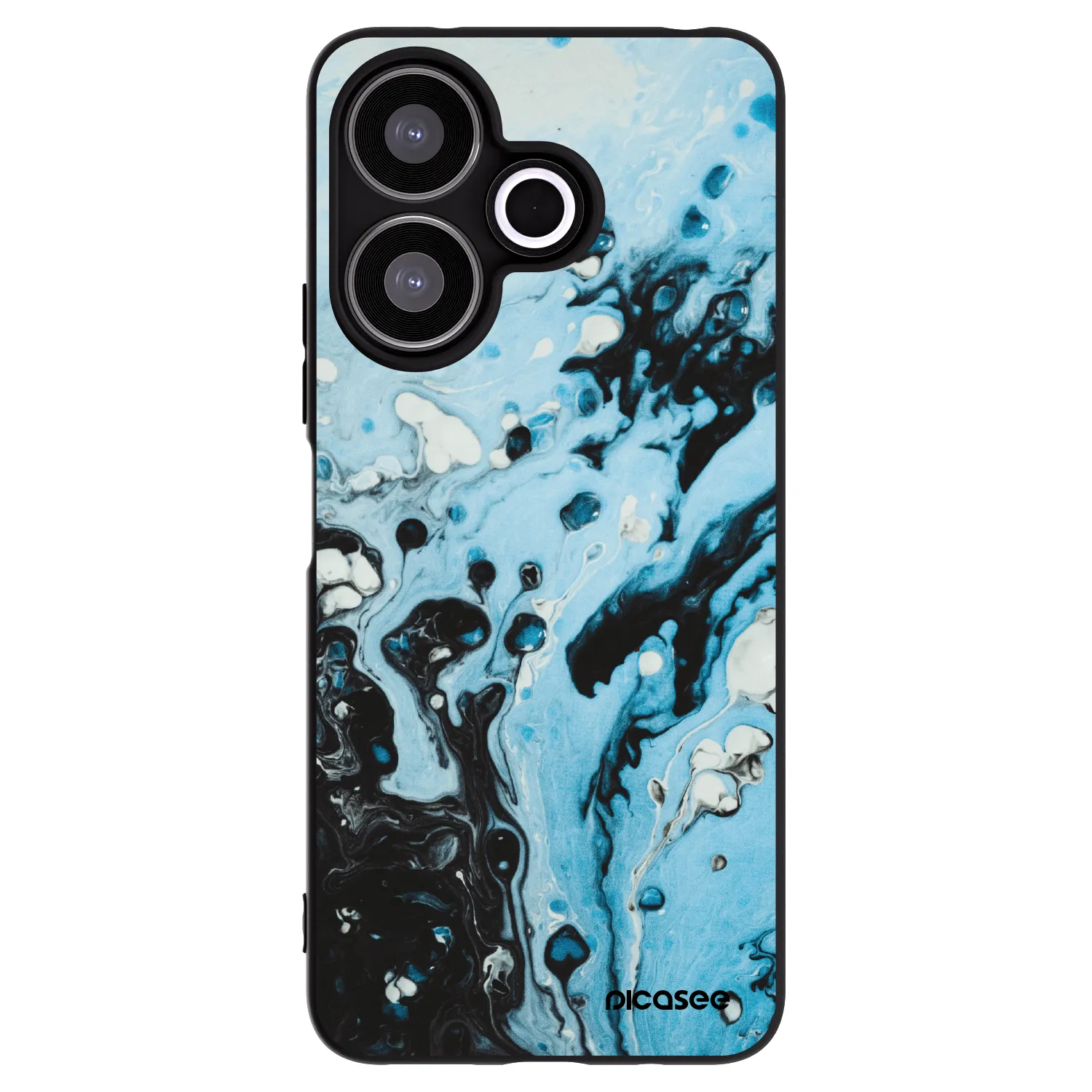 Picasee crna silikonska maskica za Xiaomi Redmi 13 4G - Organic blue