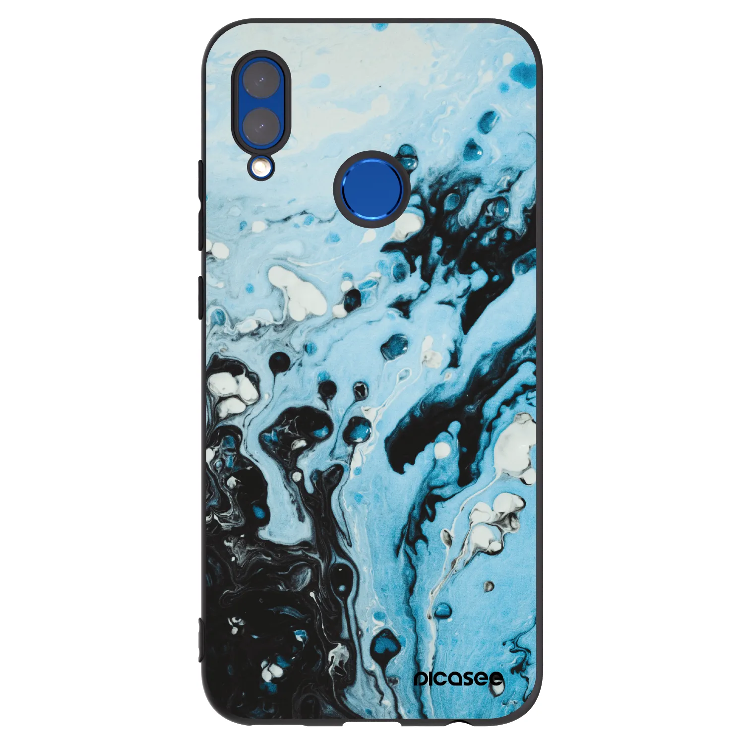 Picasee crna silikonska maskica za Huawei P Smart 2019 - Organic blue