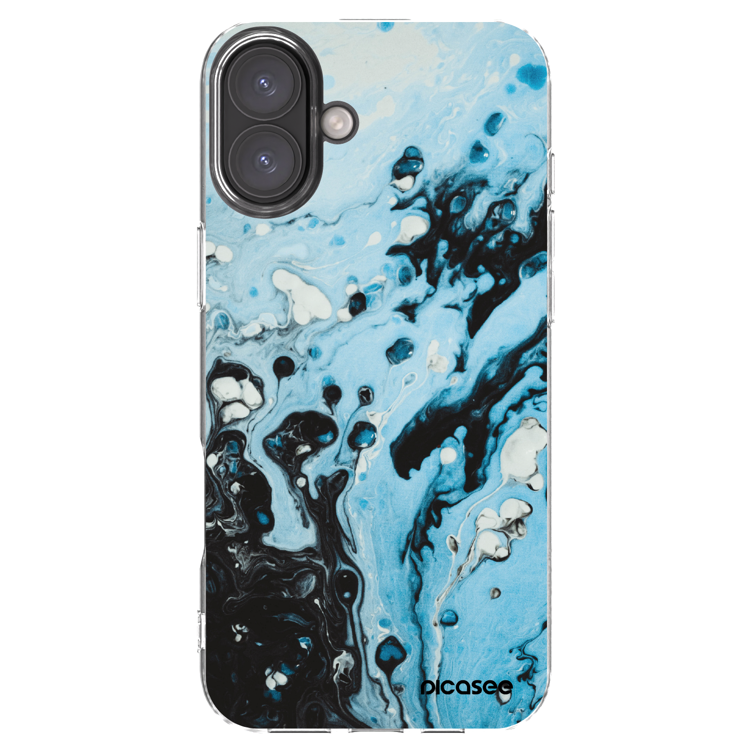 Picasee silikonska prozirna maskica za Apple iPhone 16 Plus - Organic blue