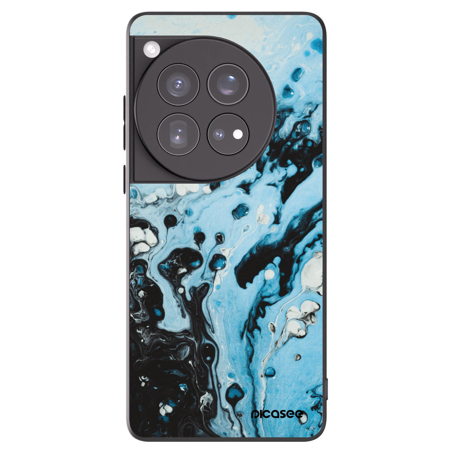 Picasee crna silikonska maskica za OnePlus 12 5G - Organic blue