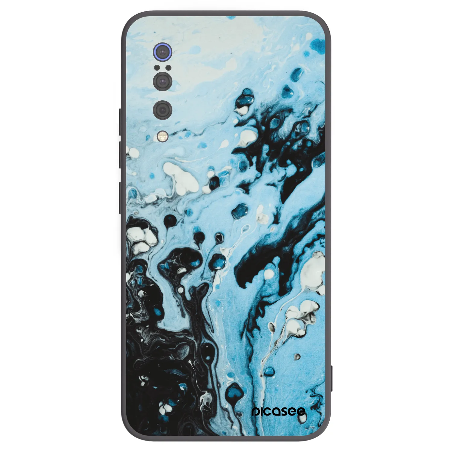 Picasee crna silikonska maskica za Xiaomi Mi 9 - Organic blue