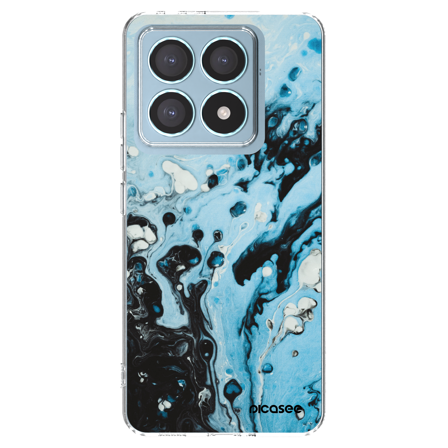 Picasee silikonska prozirna maskica za Xiaomi 14T Pro - Organic blue
