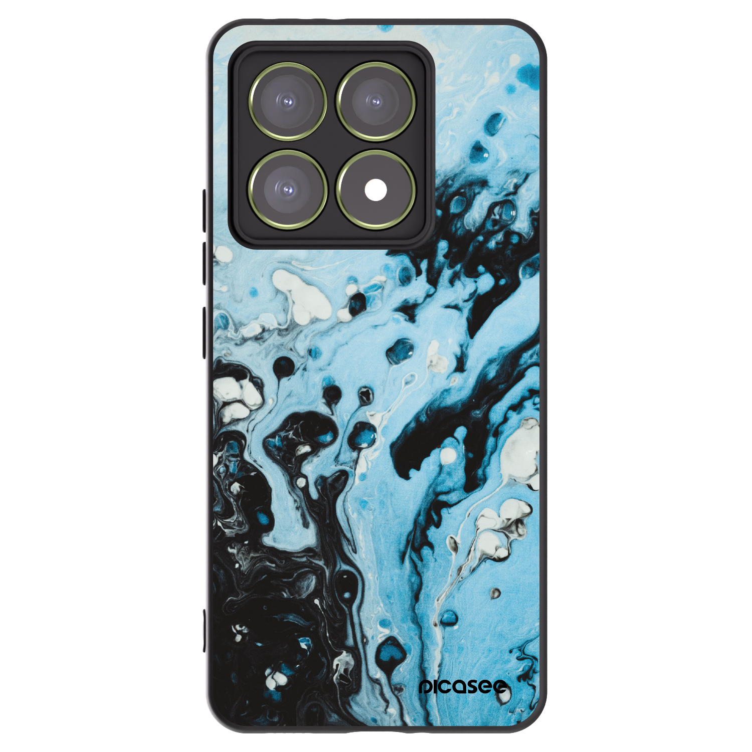 Picasee crna silikonska maskica za Xiaomi 14T - Organic blue