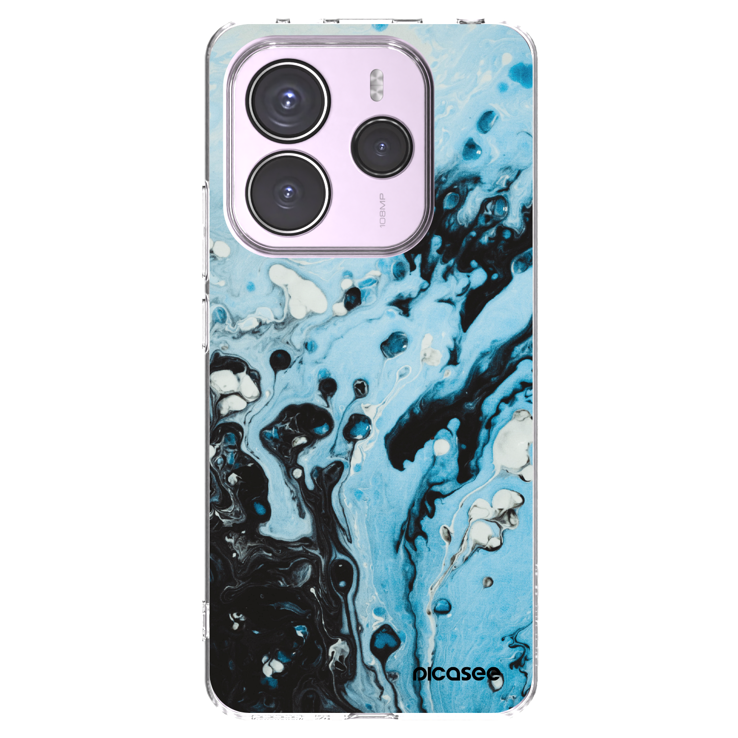 Picasee silikonska prozirna maskica za Xiaomi Redmi Note 14 5G - Organic blue