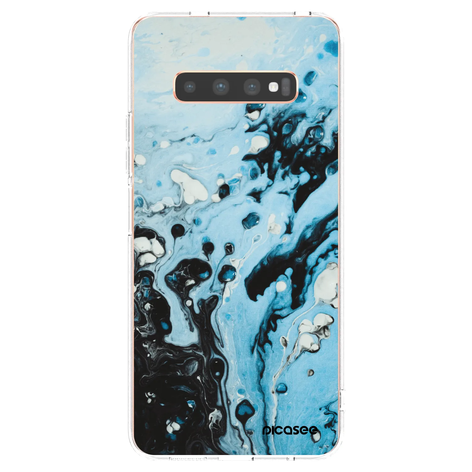 Picasee silikonska prozirna maskica za Samsung Galaxy S10 Plus G975 - Organic blue