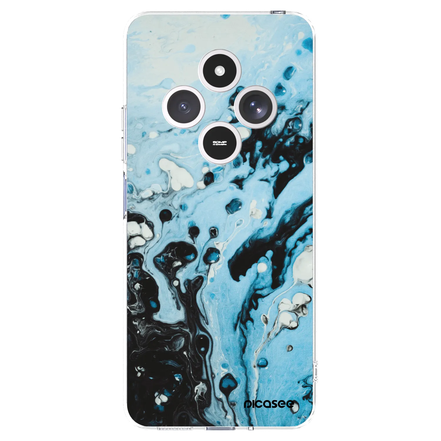 Picasee silikonska prozirna maskica za Xiaomi Redmi 14C - Organic blue