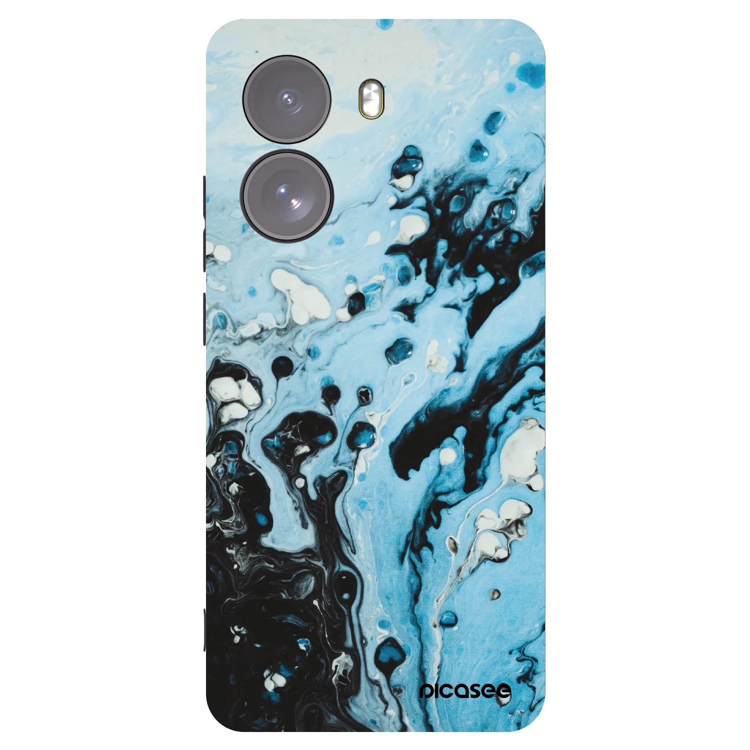 Picasee crna silikonska maskica za Xiaomi Poco X7 - Organic blue