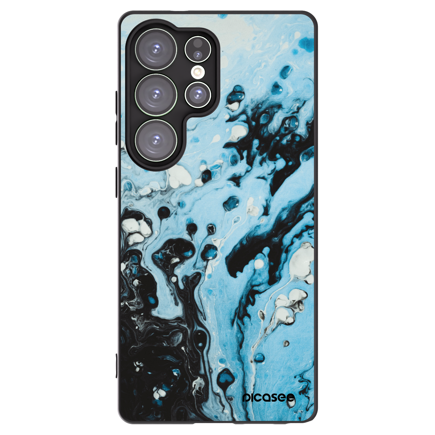 Picasee crna silikonska maskica za Samsung Galaxy S25 Ultra 5G - Organic blue