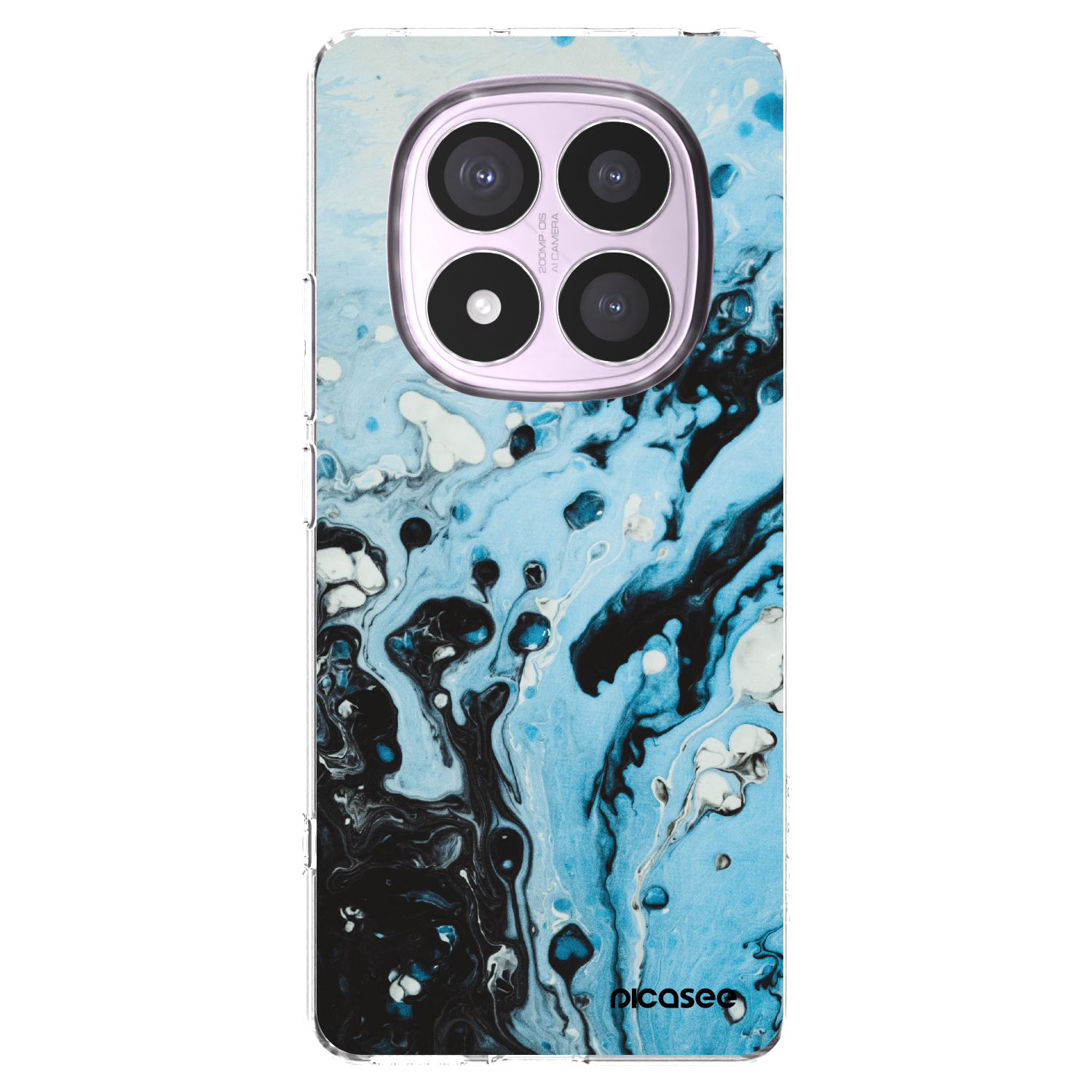 Picasee silikonska prozirna maskica za Xiaomi Redmi Note 14 Pro 4G - Organic blue