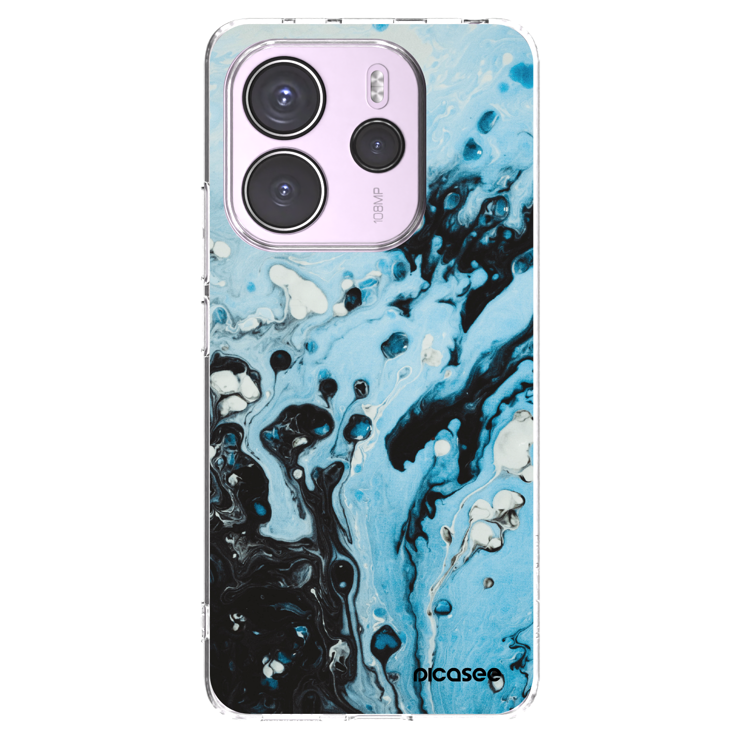 Picasee silikonska prozirna maskica za Xiaomi Redmi Note 14 4G - Organic blue