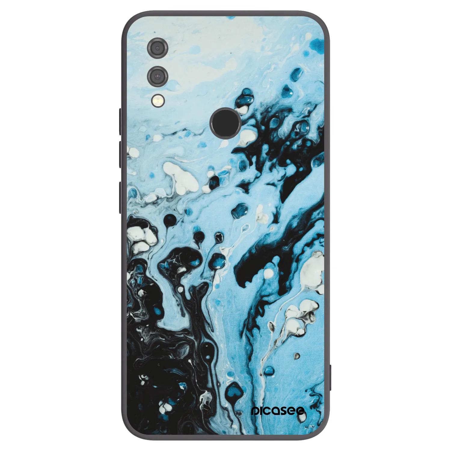Picasee crna silikonska maskica za Xiaomi Redmi Note 7 - Organic blue