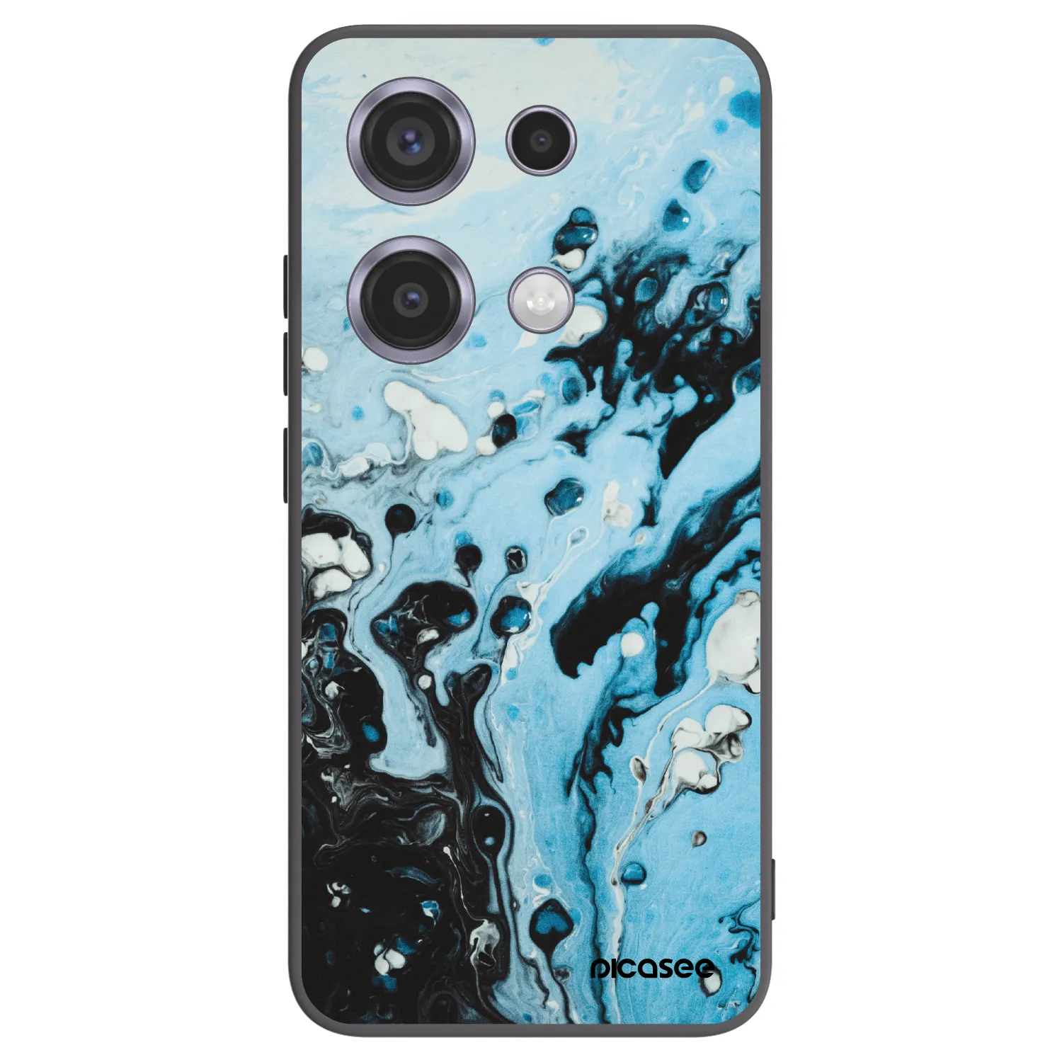 Picasee crna silikonska maskica za Xiaomi Redmi Note 14S - Organic blue