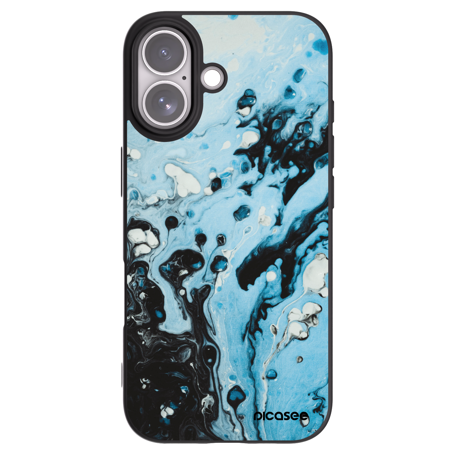 Picasee crna silikonska maskica za Apple iPhone 17 - Organic blue