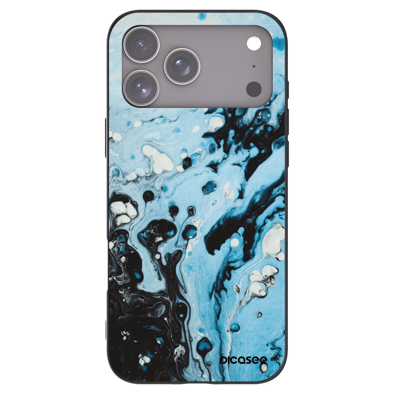 Picasee crna silikonska maskica za Apple iPhone 17 Pro Max - Organic blue