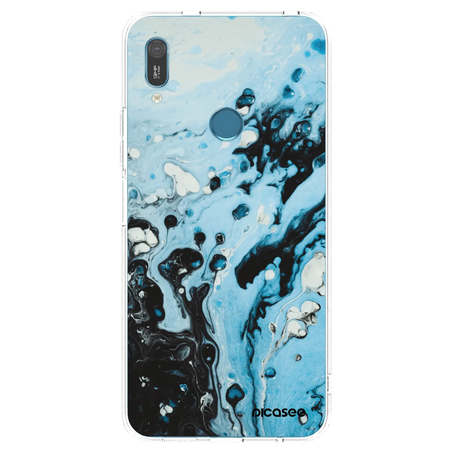 Picasee silikonska prozirna maskica za Huawei Y6 2019 - Organic blue