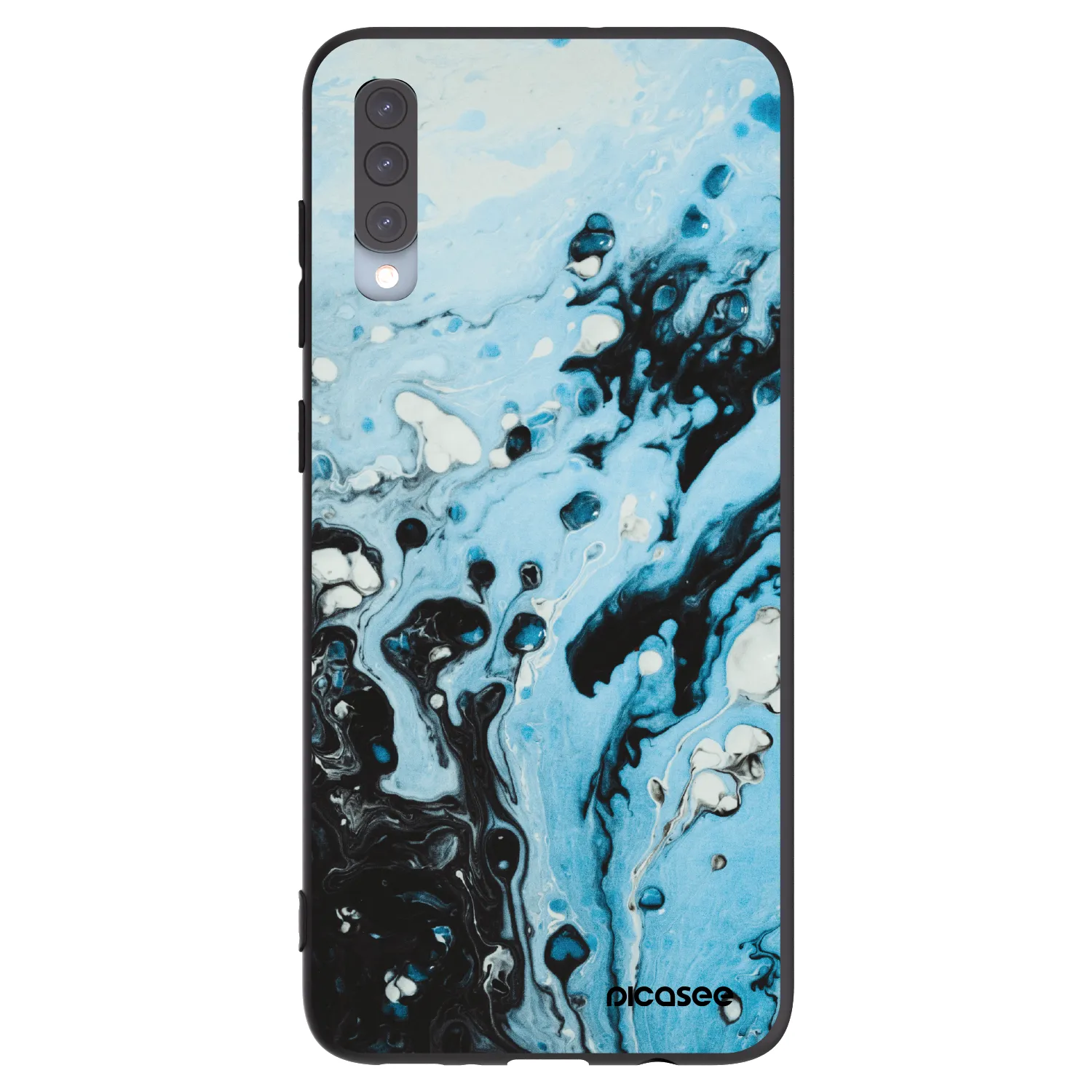 Picasee crna silikonska maskica za Samsung Galaxy A70 A705F - Organic blue