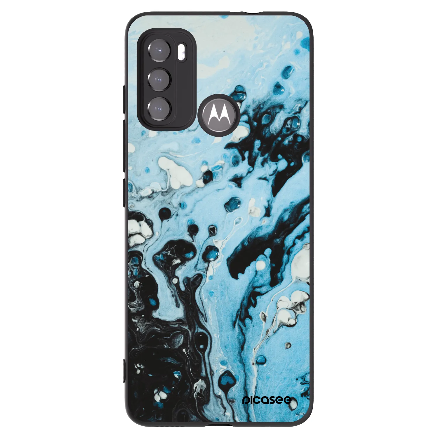 Picasee crna silikonska maskica za Motorola Edge 60 5G - Organic blue