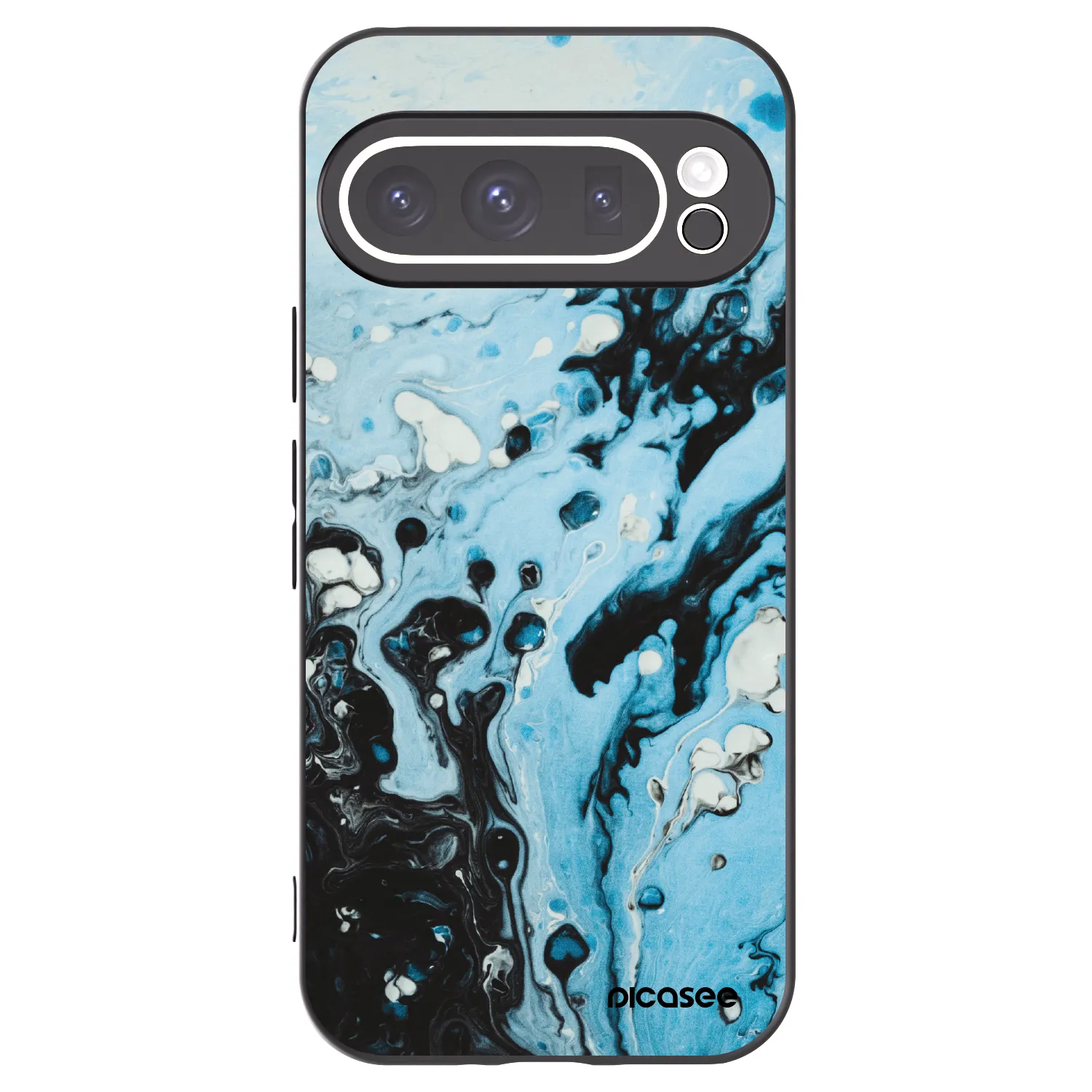 Picasee crna silikonska maskica za Google Pixel 9 Pro XL - Organic blue