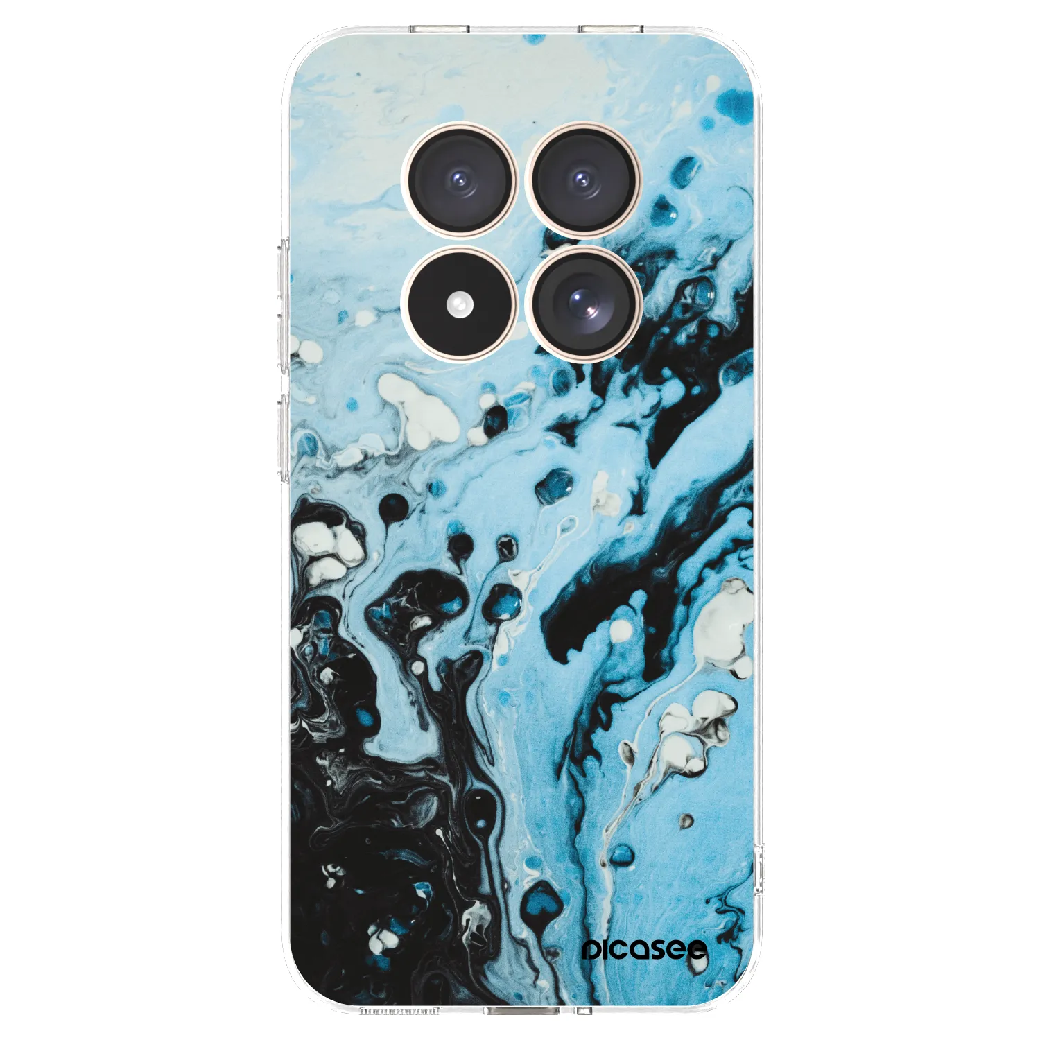 Picasee silikonska prozirna maskica za Xiaomi Redmi Note 15 Pro 4G - Organic blue