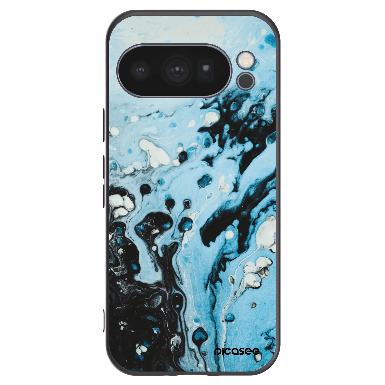 Picasee crna silikonska maskica za Google Pixel 10 Pro - Organic blue