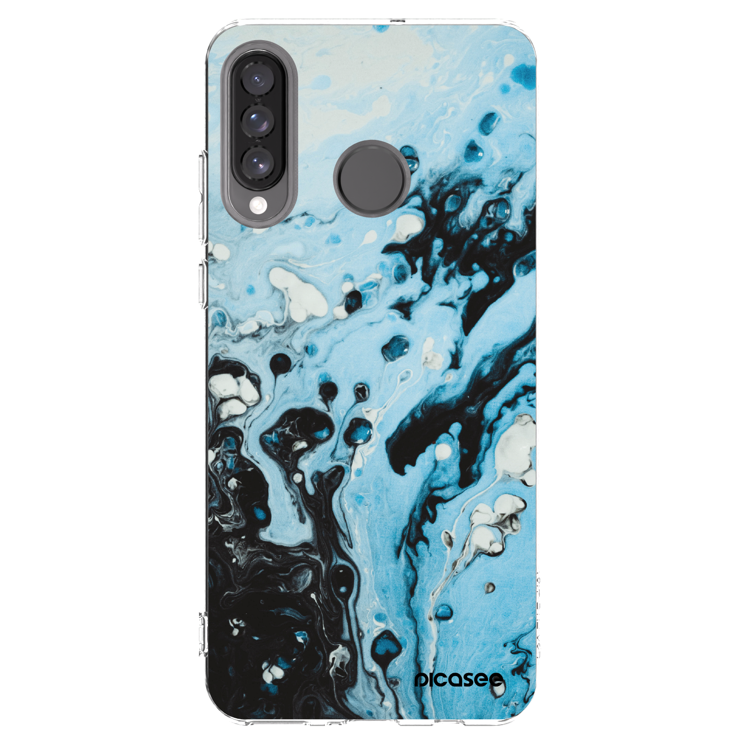 Picasee silikonska prozirna maskica za Huawei P30 Lite - Organic blue
