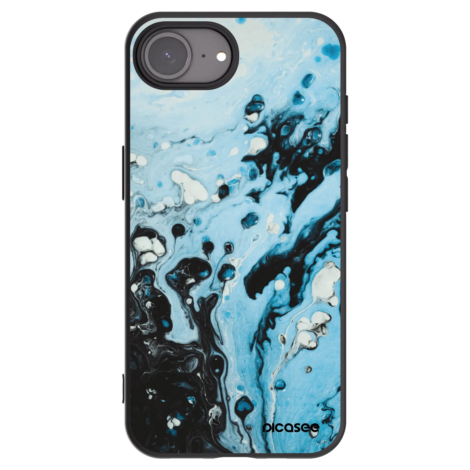 Picasee crna silikonska maskica za Apple iPhone 17e - Organic blue