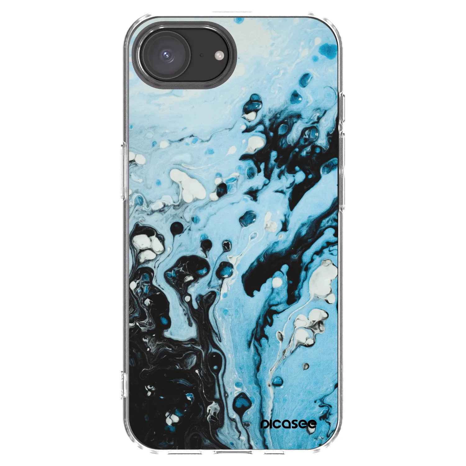 Picasee silikonska prozirna maskica za Apple iPhone 17e - Organic blue