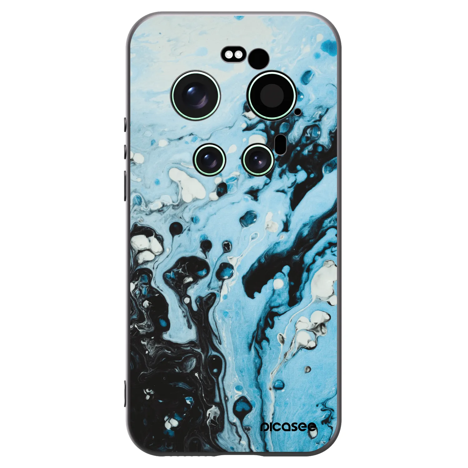 Picasee crna silikonska maskica za Xiaomi 17 Ultra - Organic blue