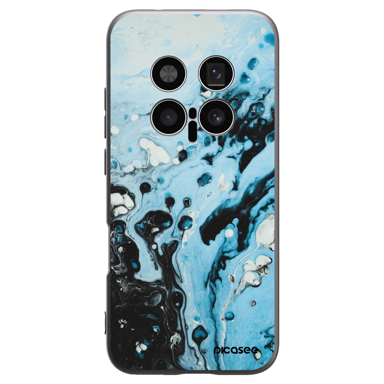 Picasee crna silikonska maskica za Honor Magic8 Pro 5G - Organic blue