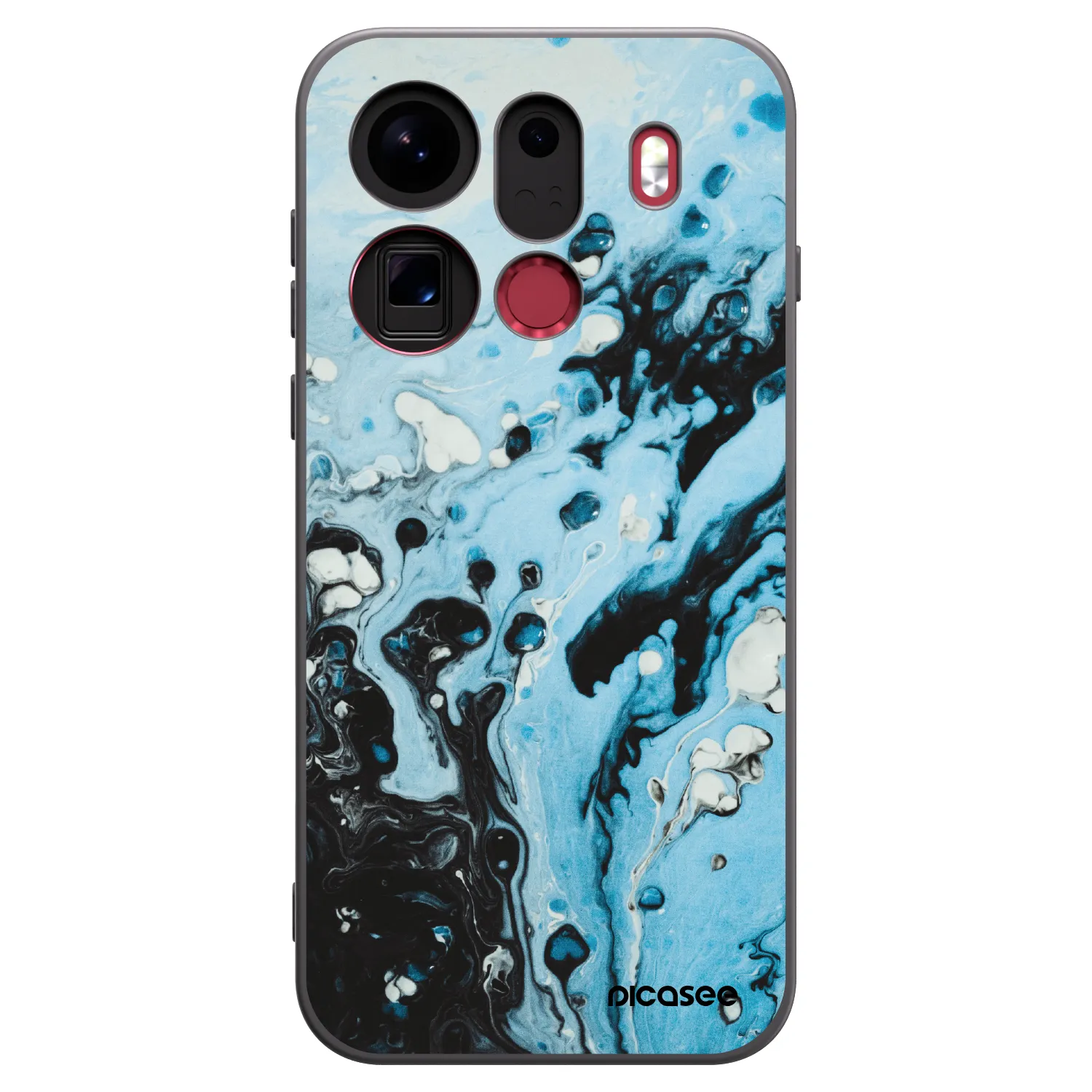 Picasee crna silikonska maskica za OPPO Find X9 Pro - Organic blue
