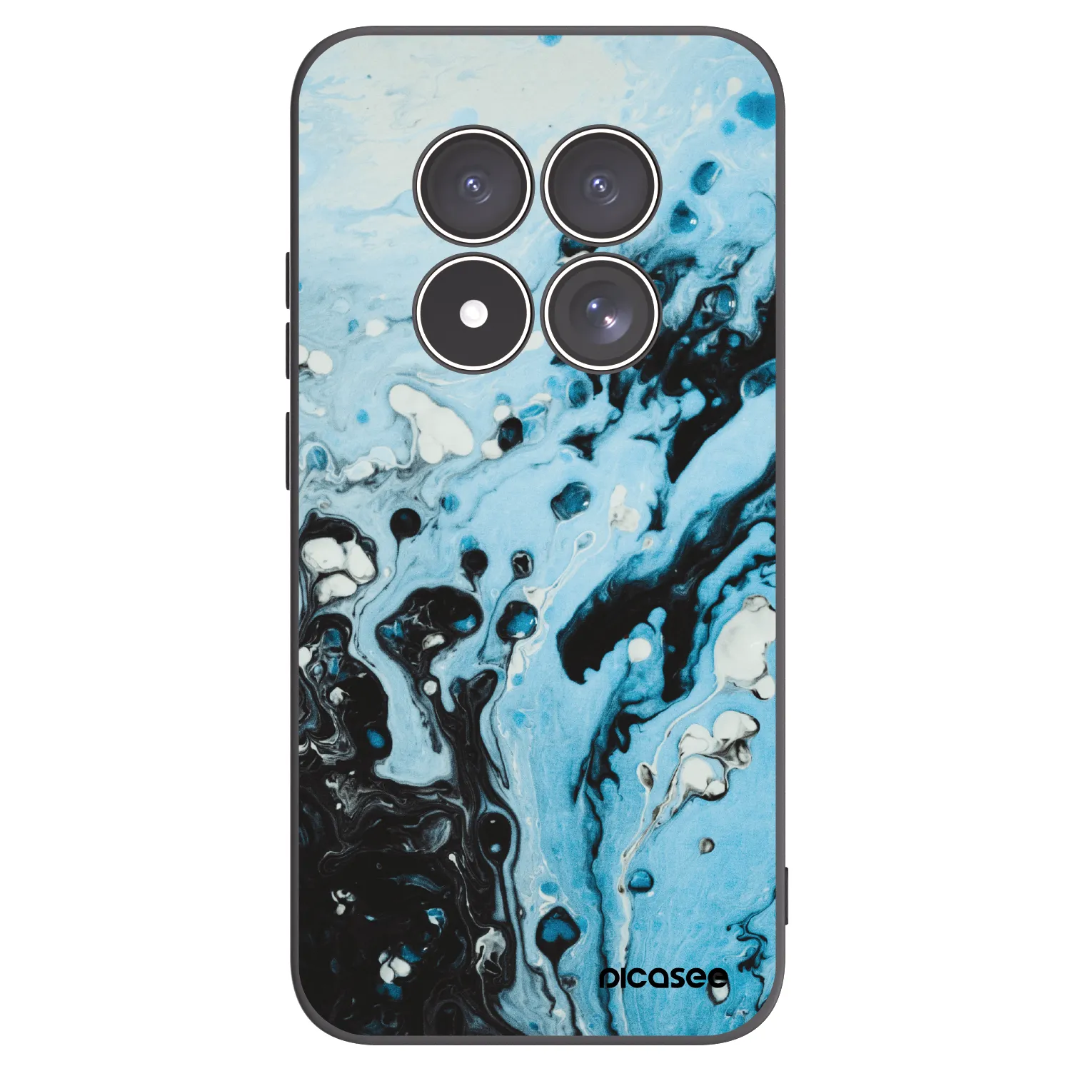 Picasee crna silikonska maskica za Xiaomi Redmi Note 15 Pro 5G - Organic blue