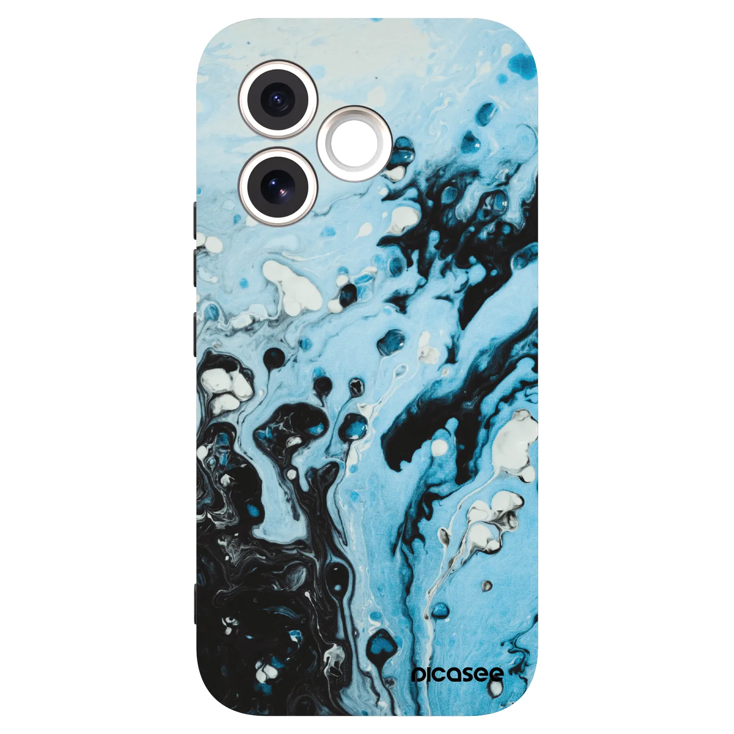 Picasee crna silikonska maskica za Honor 600 Lite - Organic blue