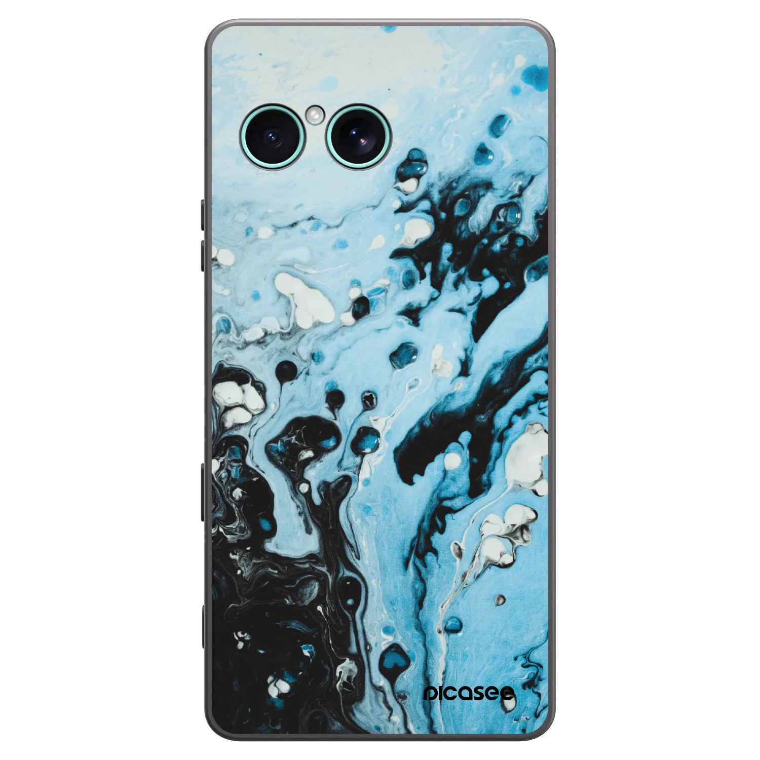Picasee crna silikonska maskica za Sony Xperia 10 VII - Organic blue