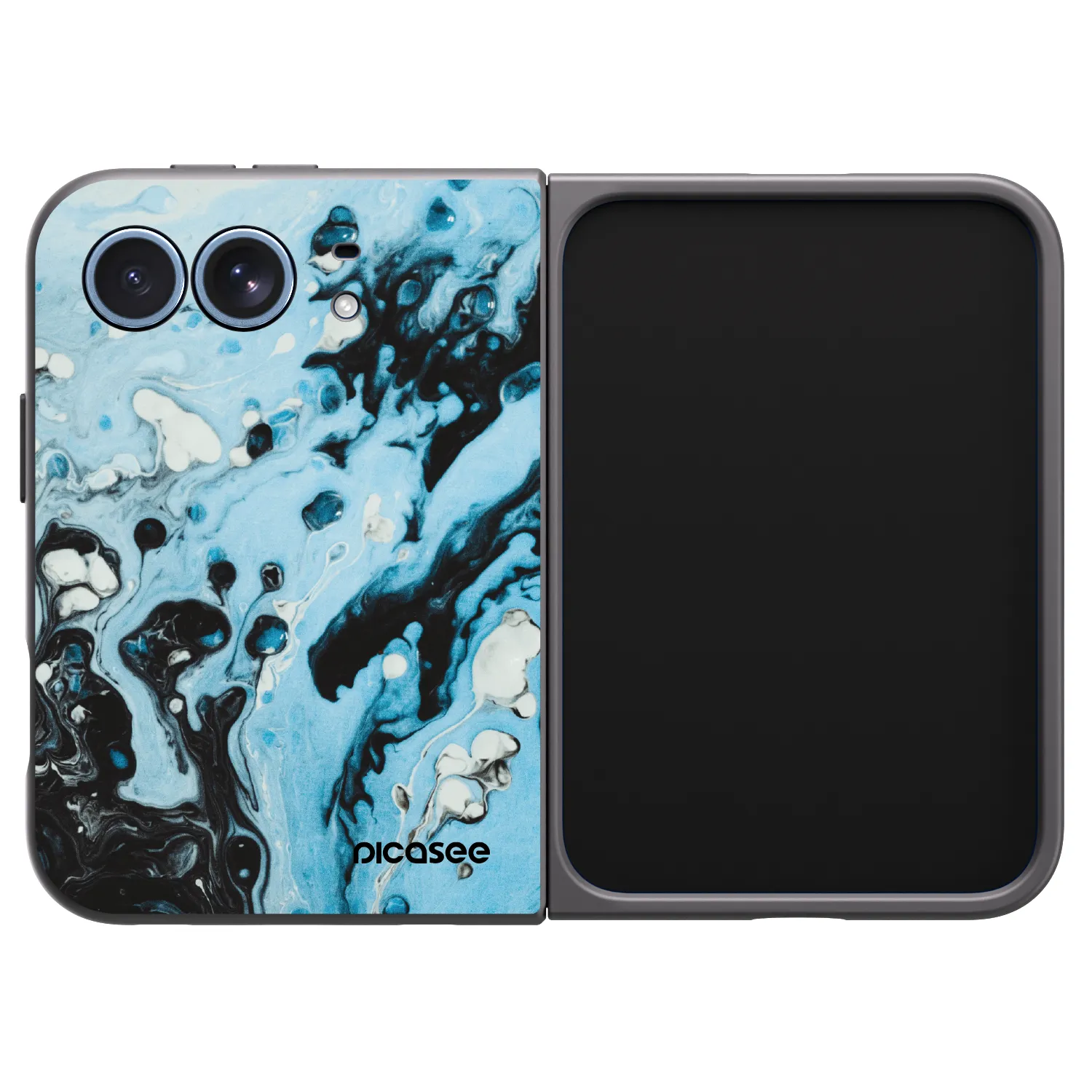 Picasee crna silikonska maskica za Apple iPhone Ultra - Organic blue