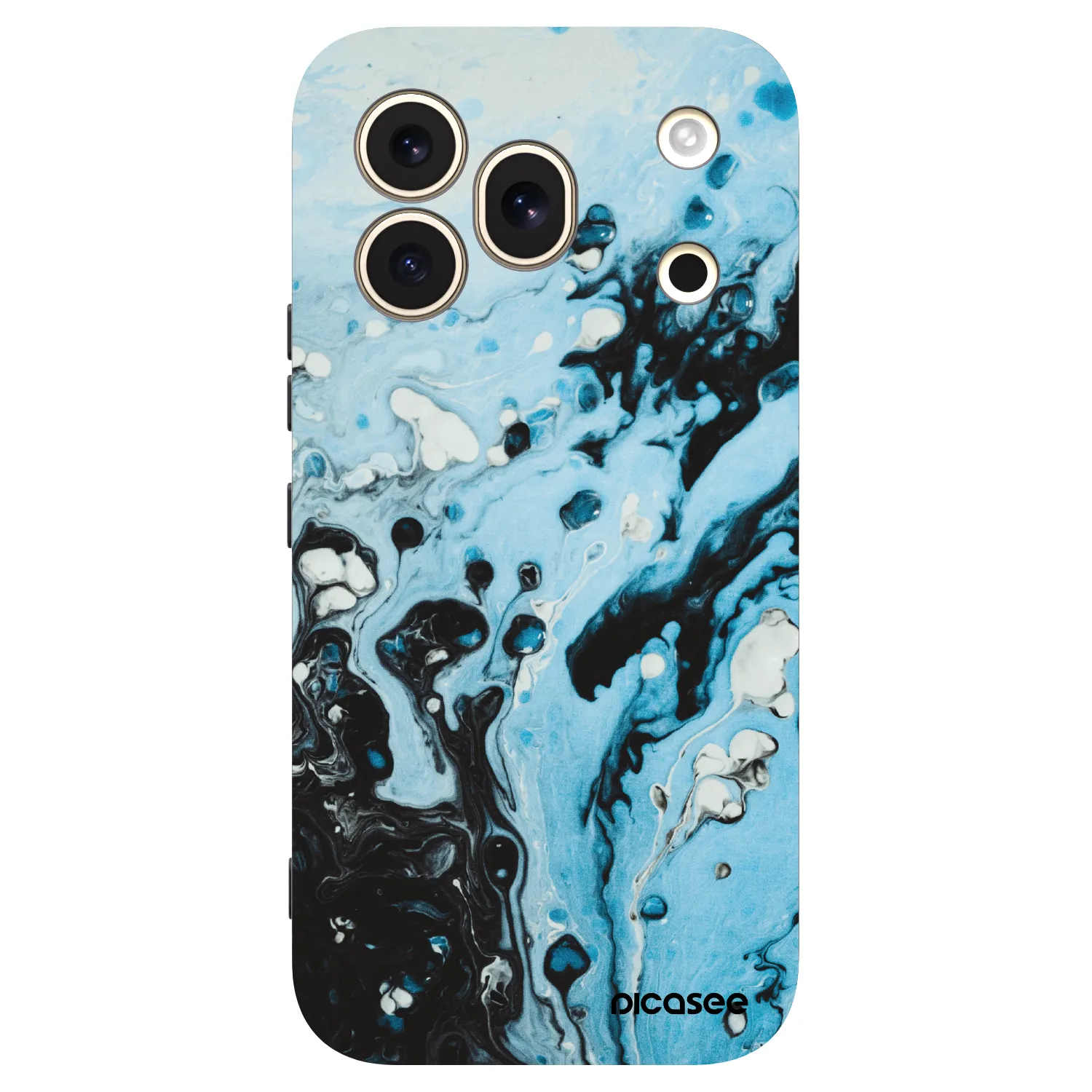 Picasee crna silikonska maskica za Honor 600 Pro - Organic blue