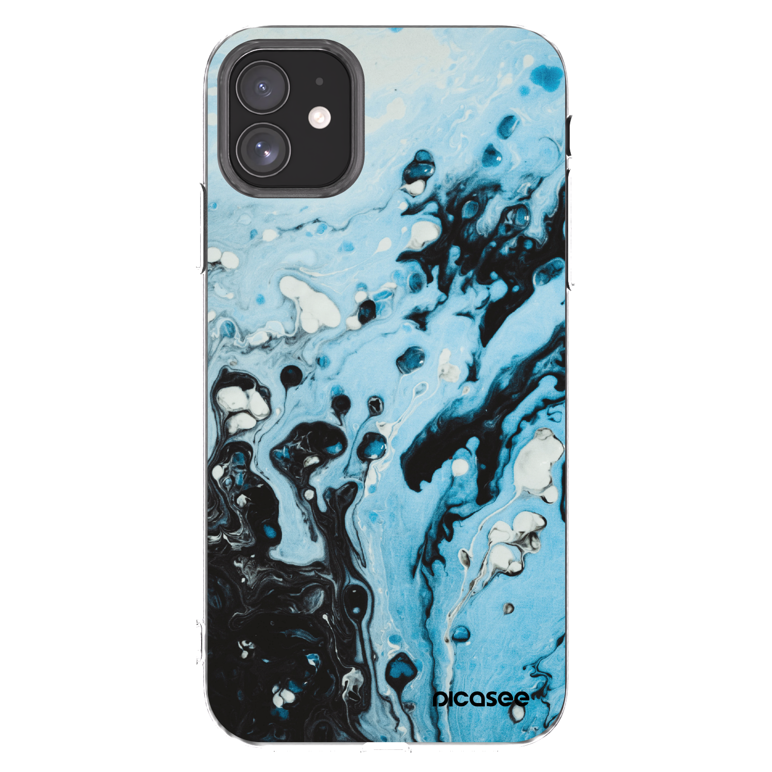 Picasee silikonska prozirna maskica za Apple iPhone 11 - Organic blue