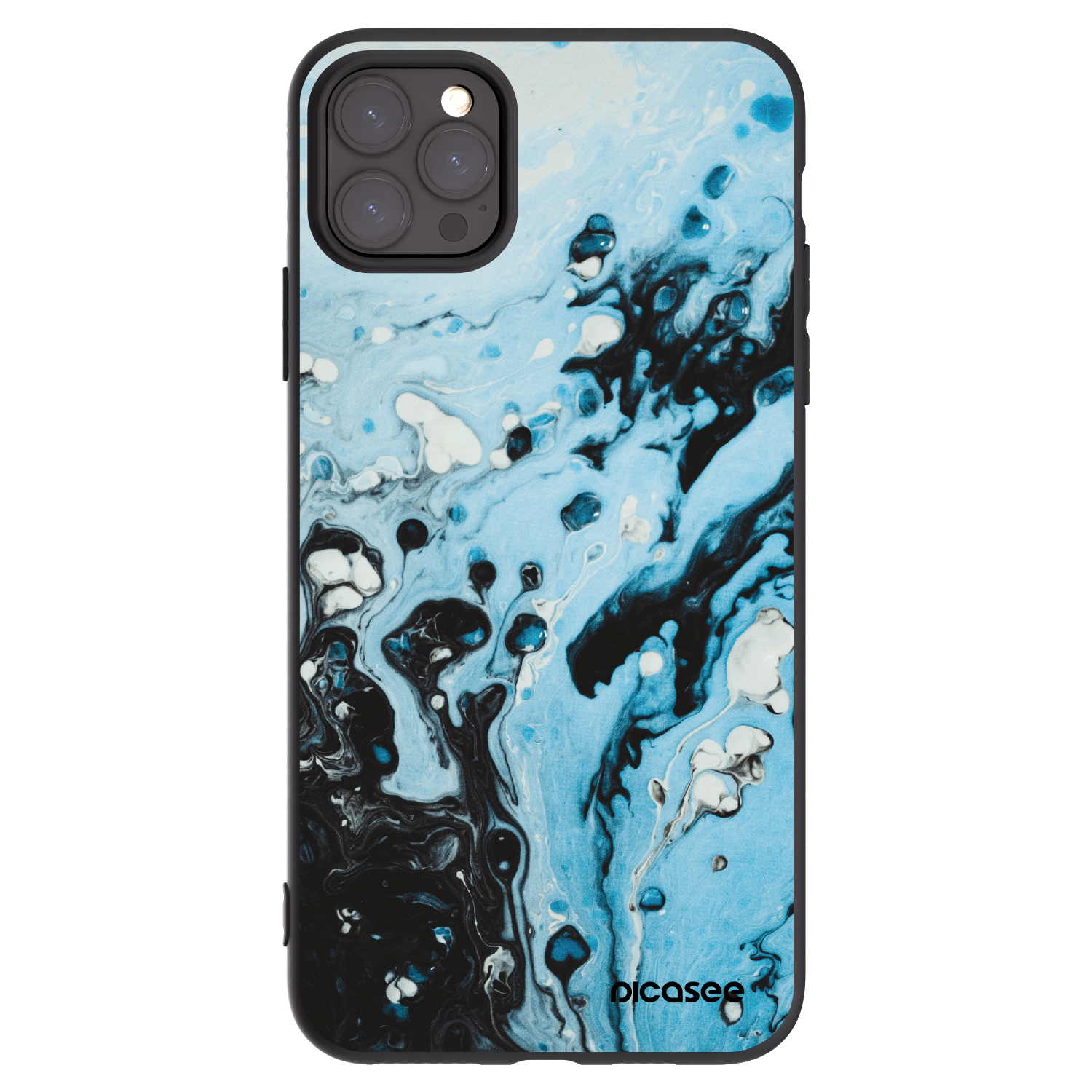Picasee crna silikonska maskica za Apple iPhone 11 Pro Max - Organic blue