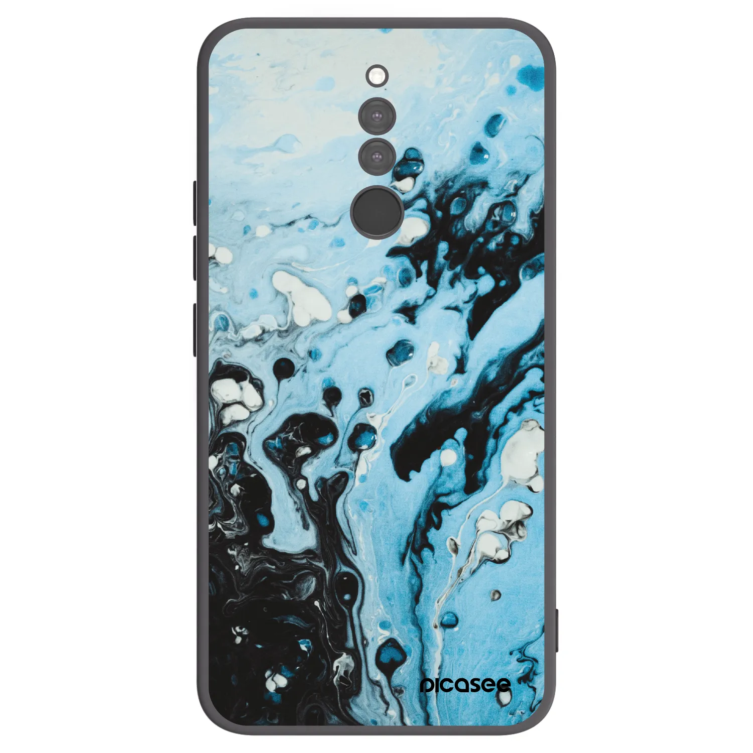 Picasee crna silikonska maskica za Xiaomi Redmi 8 - Organic blue