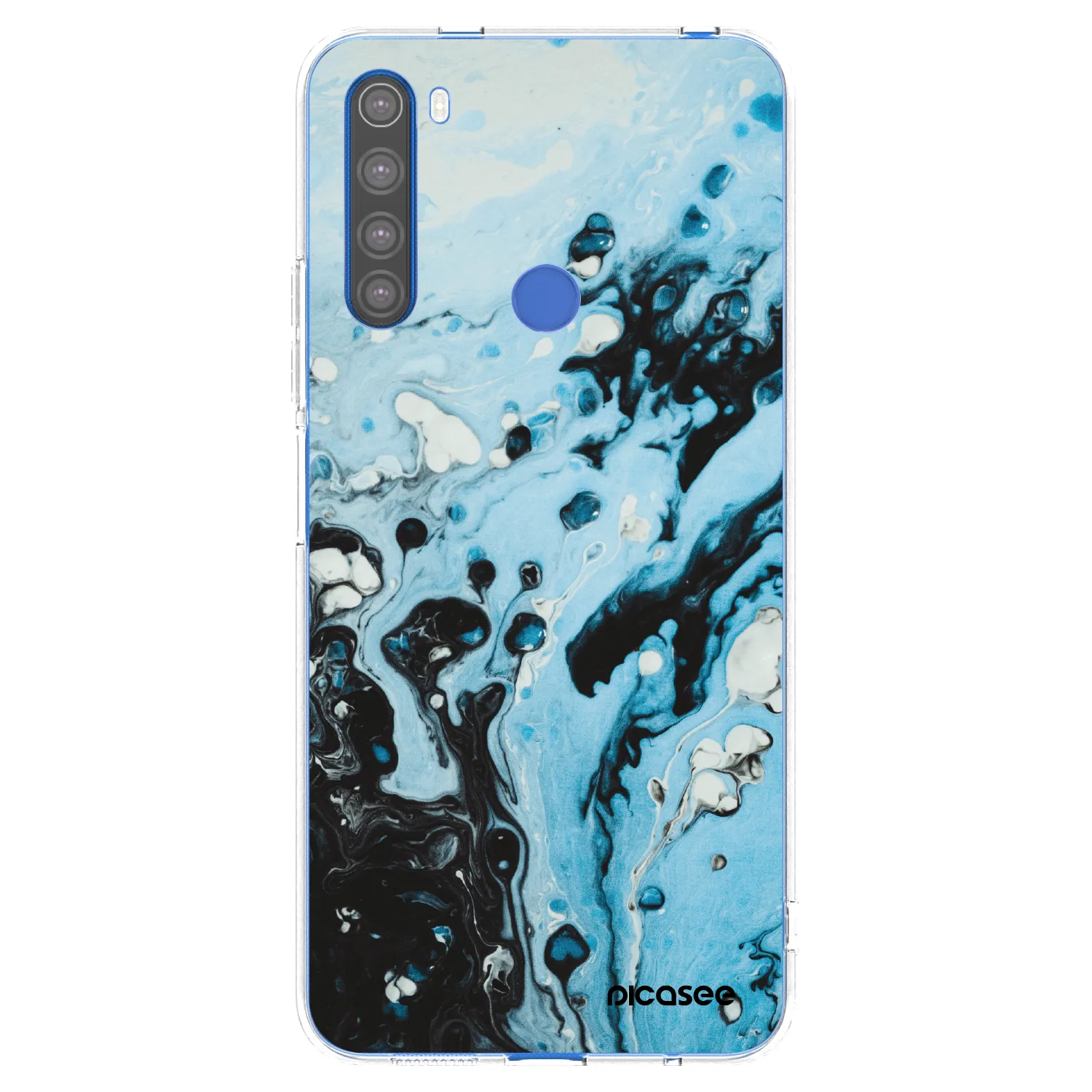Picasee silikonska prozirna maskica za Xiaomi Redmi Note 8T - Organic blue