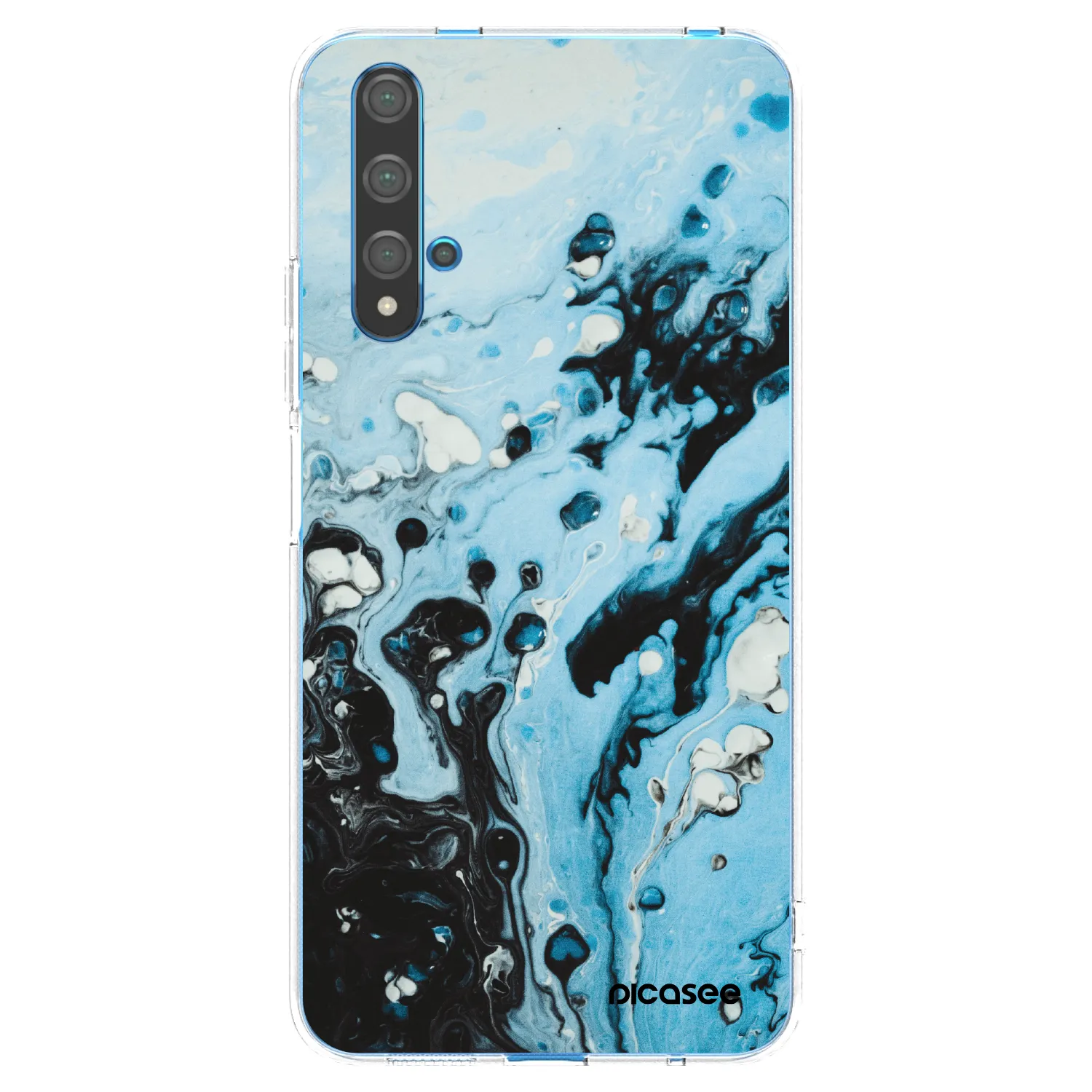 Picasee silikonska prozirna maskica za Huawei Nova 5T - Organic blue