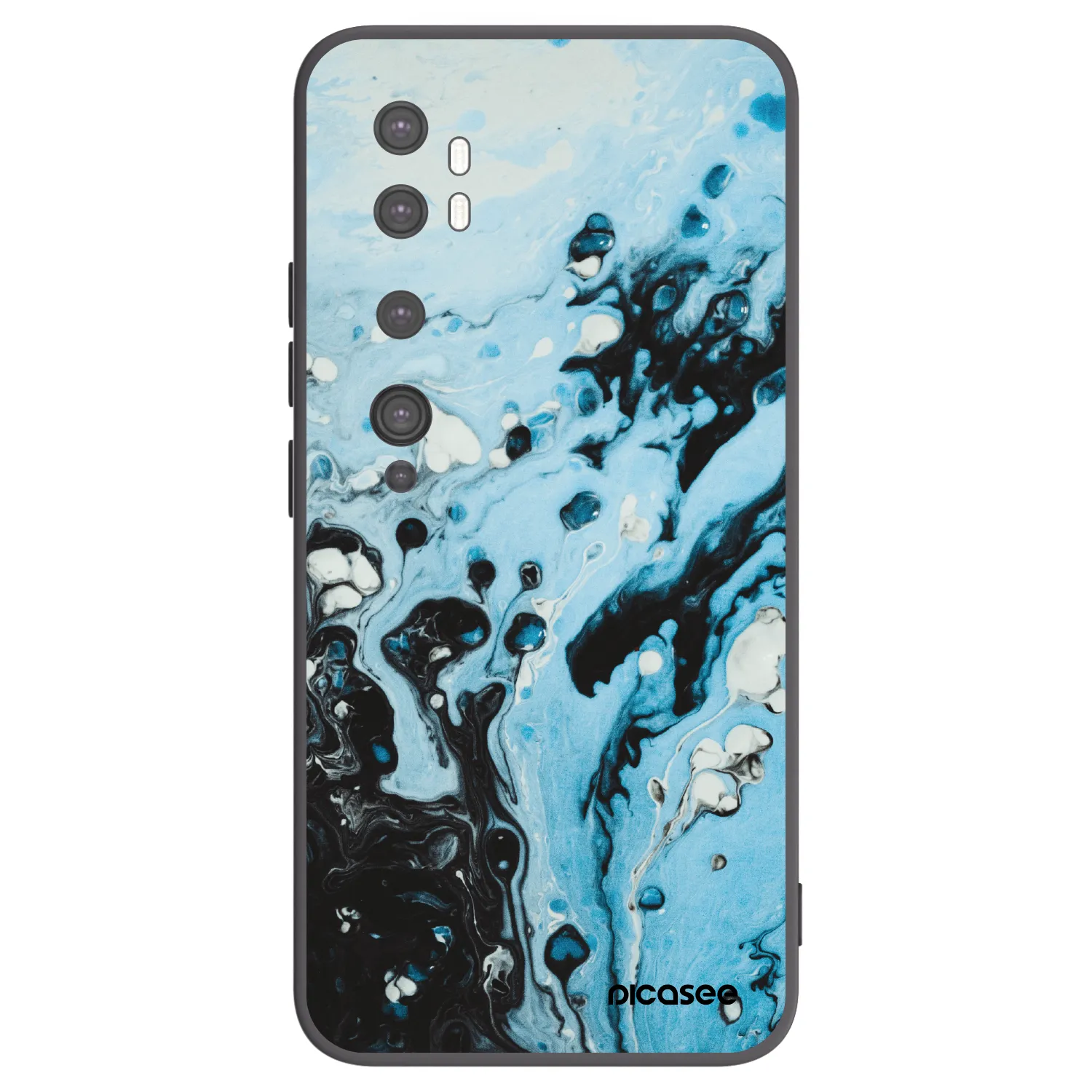 Picasee crna silikonska maskica za Xiaomi Mi Note 10 (Pro) - Organic blue