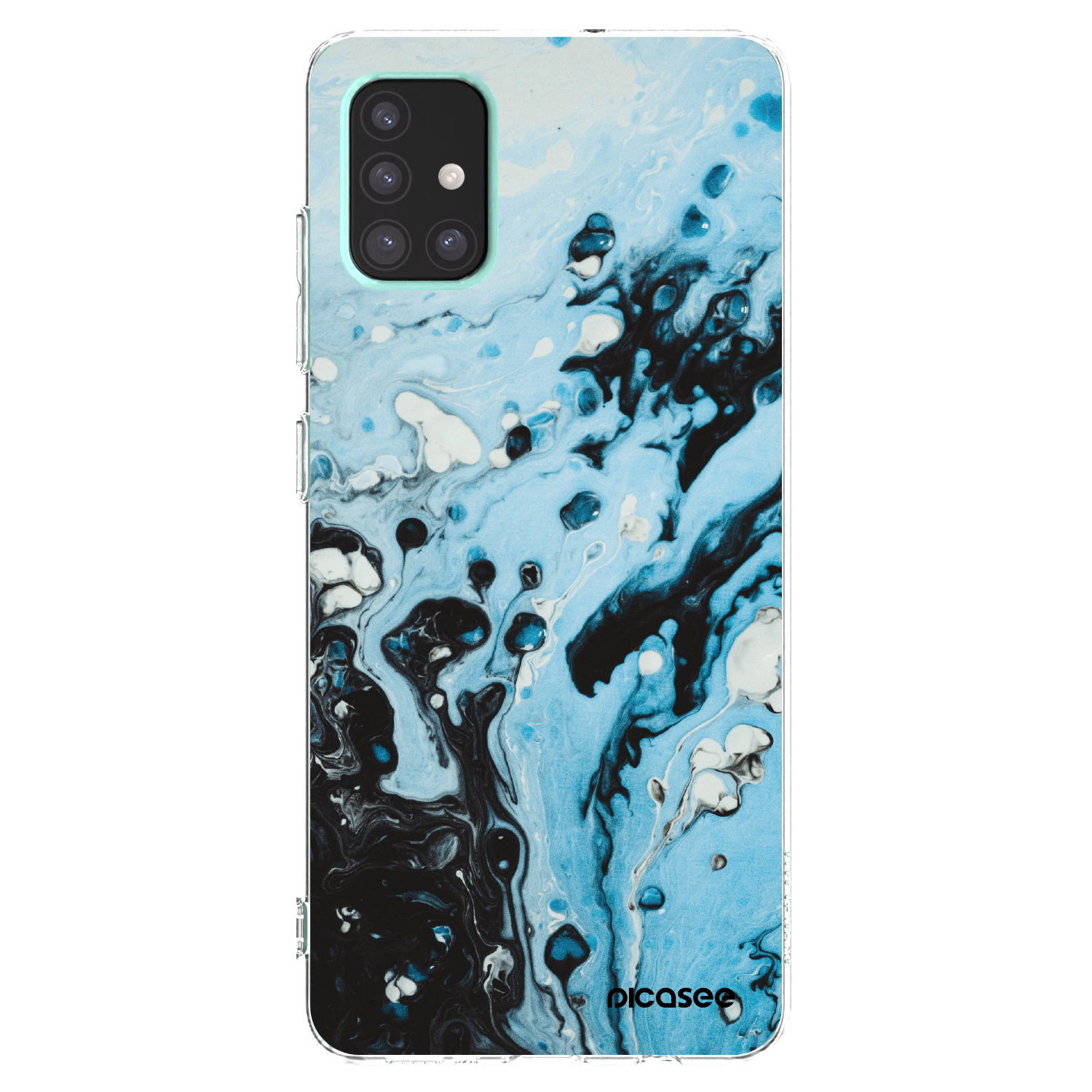 Picasee silikonska prozirna maskica za Samsung Galaxy A51 A515F - Organic blue